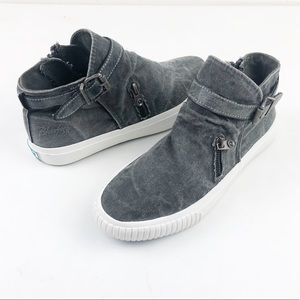 Blowfish Mondo Hight Zipper Fashion Sneakers 7.5